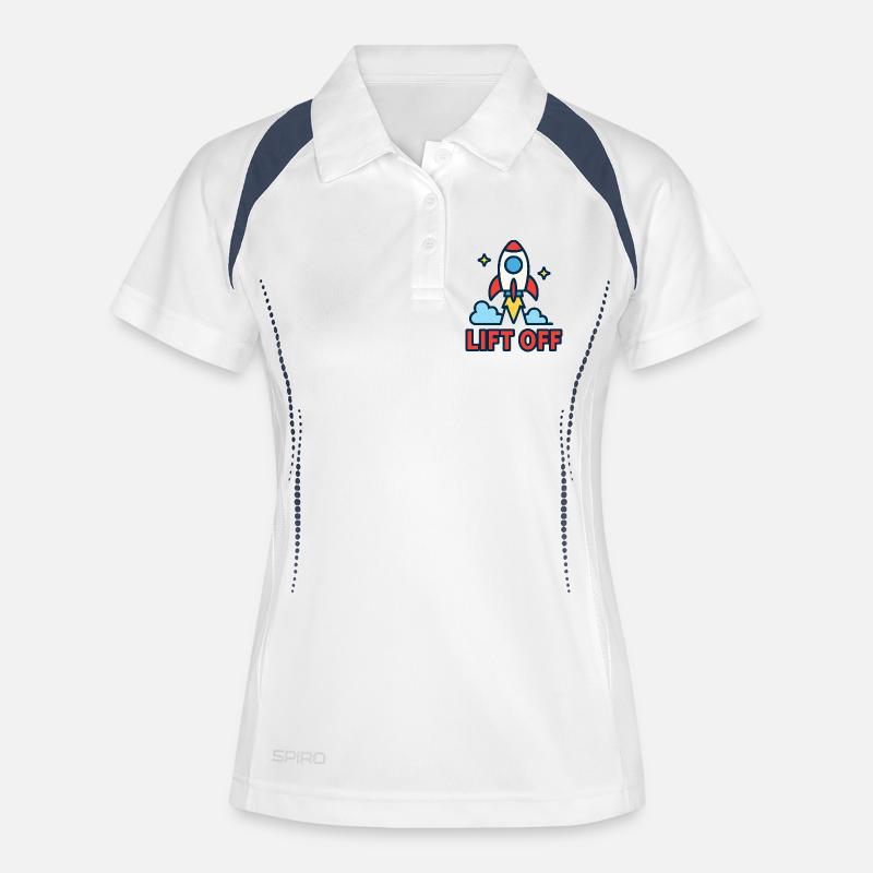 Galactic Ascension - Rocket Design - Women's Polo breathable - white/navy