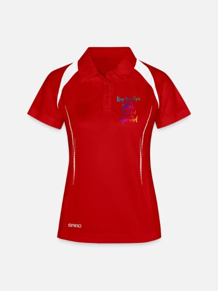 Inspirational Quote with Starry Gradient - Women's Polo breathable - white/navy