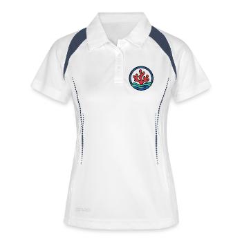 Corail rouge dans l’océan | Marine Conservation Logo - Polo respirant Femme - blanc/marine - Devant