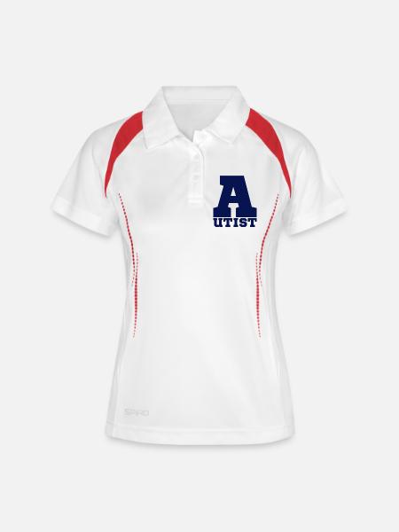 autistic - Women's Polo breathable - white/navy