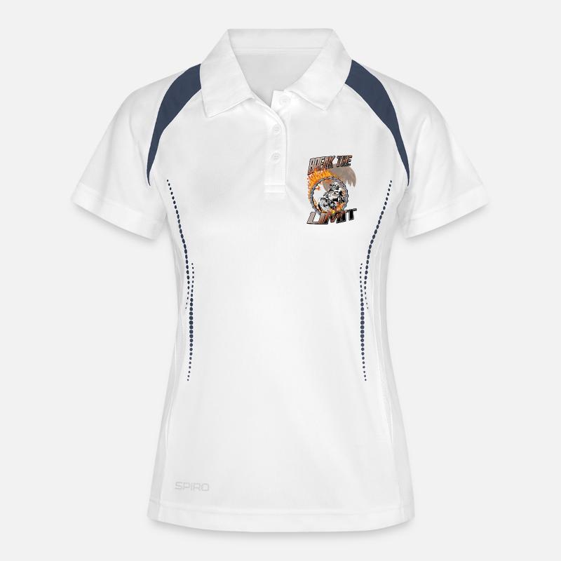 BMX Break the Limit Fire - Women's Polo breathable - white/navy