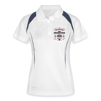 1995 Hearing Aid Acoustician Birthday Colleague Work - Women's Polo breathable - white/navy - Front