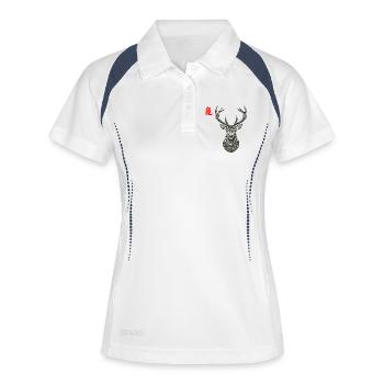 Deer Asian - Women's Polo breathable - white/navy - Front