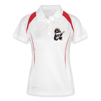 Cool Penguin With Sunglasses Rocker Hairstyle Gita - Women's Polo breathable - white/navy - Front