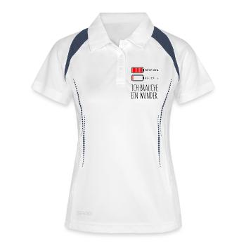 Prix, 100 % Mon compte 1 % - Polo respirant Femme - blanc/marine - Devant