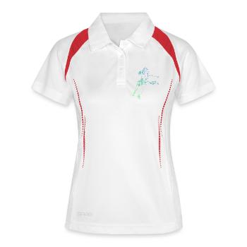 Pickleball fans love pickleball players - Women's Polo breathable - white/navy - Front