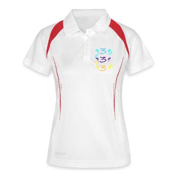 trois ou trois cent trente-trois - Polo respirant Femme - blanc/marine - Devant