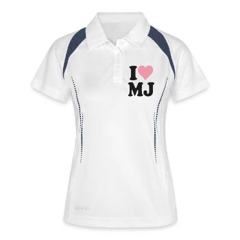 I Love Heart Minimalist Design - Women's Polo breathable - white/navy - Front