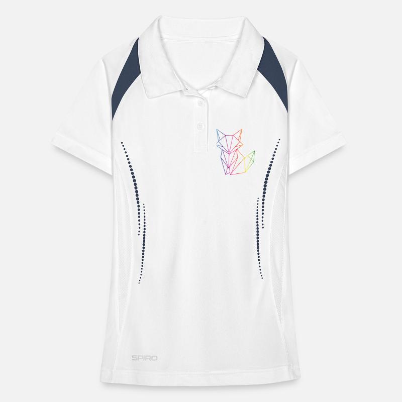 Fox lines geometry modern motif Women's Polo breathable