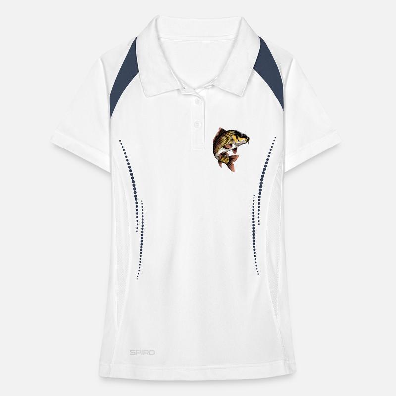 Springender Karpfen  Frauen Polo atmungsaktiv