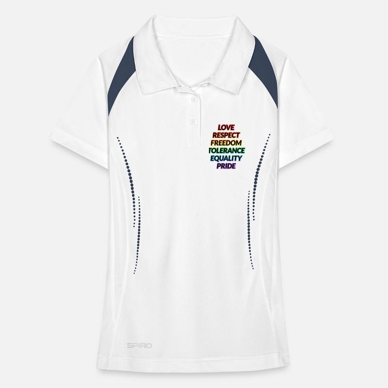 Pride Rainbow Values Tee Women's Polo breathable