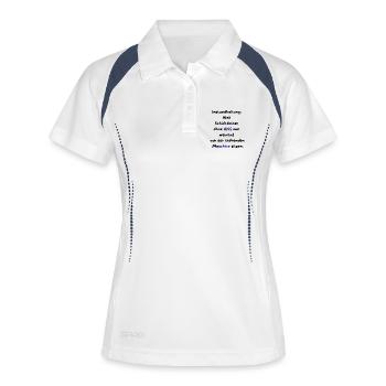 Instandhaltung T-Shirt Lustiges Geschenk Handwerk! - Frauen Polo atmungsaktiv - Weiß/Navy - Vorne