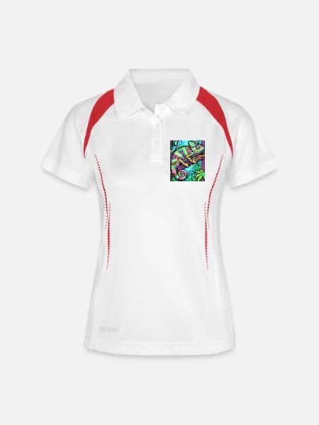 chameleon - Women's Polo breathable - white/navy