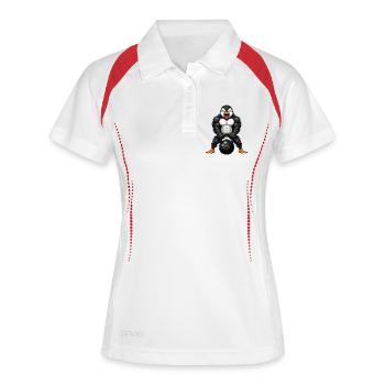 Penguin Training Bodybuilder Kettlebell Fitness - Polo respirant Femme - blanc/marine - Devant