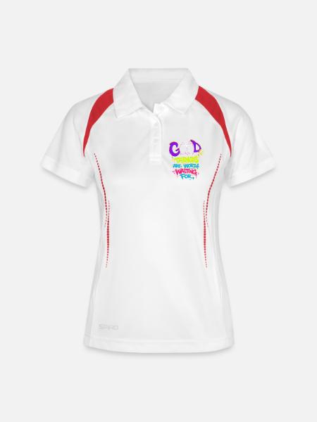 Good_hosszu - Women's Polo breathable - white/navy