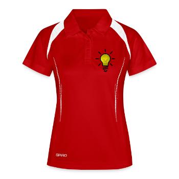 Classic light bulb as a symbol - Women's Polo breathable - white/navy - Front