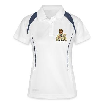 Vertrau mir, ich bin ein Arzt – lustiges Chirurgendesign - Frauen Polo atmungsaktiv - Weiß/Navy - Vorne