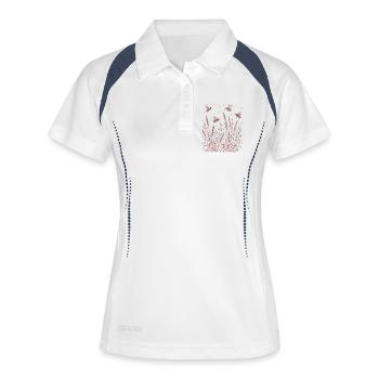 Wildflowers Bees - Women's Polo breathable - white/navy - Front