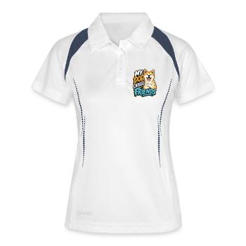 Akita - Polo respirant Femme - blanc/marine - Devant