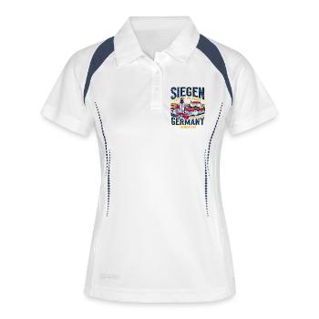 Vintage Siegen Allemagne City Of The Crown - Polo respirant Femme - blanc/marine - Devant