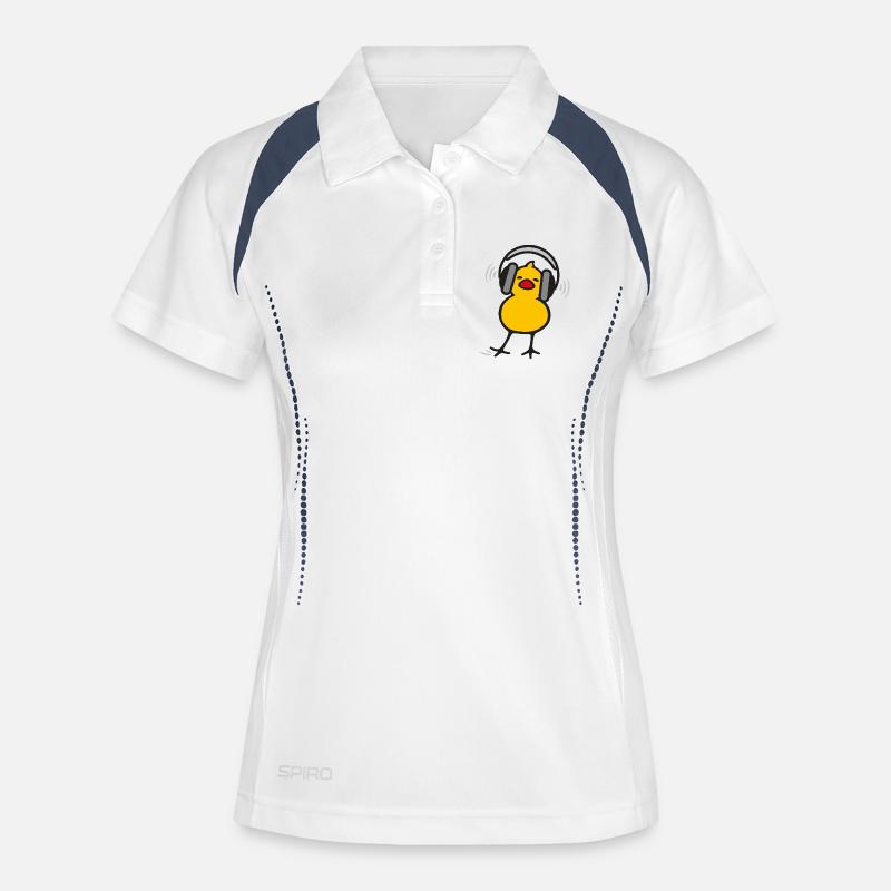 SoundChick - Women's Polo breathable - white/navy