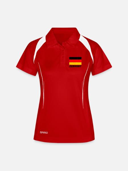 Germany flag - Women's Polo breathable - white/navy