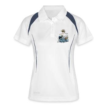 Cool Power Surfer - Comic - Women's Polo breathable - white/navy - Front