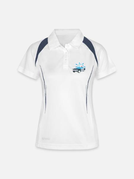 Chemise pour enfants Voiture de police Motif pour enfants Police - Polo respirant Femme - blanc/marine