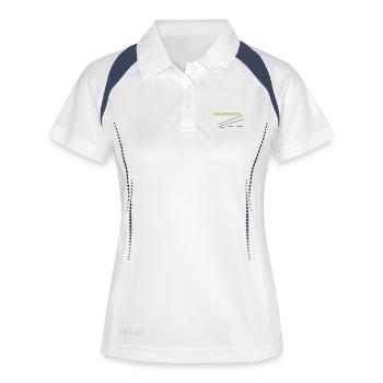 Tir à l’arc Toxophilite - Polo respirant Femme - blanc/marine - Devant
