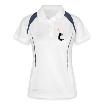 volleyball - Women's Polo breathable - white/navy - Front
