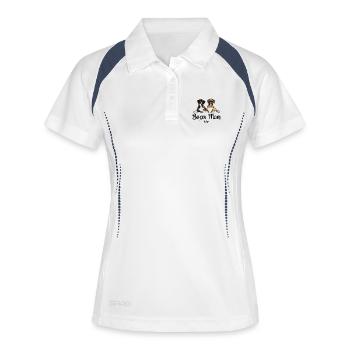 Boxer Dog Womens Boxer Mom Fur Life - Women's Polo breathable - white/navy - Front