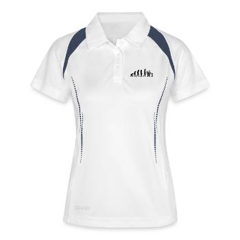 Evolution of Gamer Gambler Nerd Geek Progamer - Women's Polo breathable - white/navy - Front