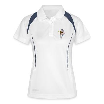Cadeau de sport de tennis - Polo respirant Femme - blanc/marine - Devant