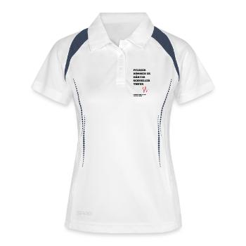 Pfleger können es härter, schneller, tiefer - Frauen Polo atmungsaktiv - Weiß/Navy - Vorne