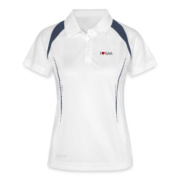 Amazing GAA Themed Gifts for GAA Lovers - Women's Polo breathable - white/navy - Front