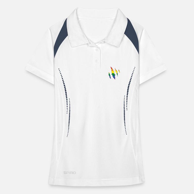 Rainbow Claw Scratch Trace Women's Polo breathable