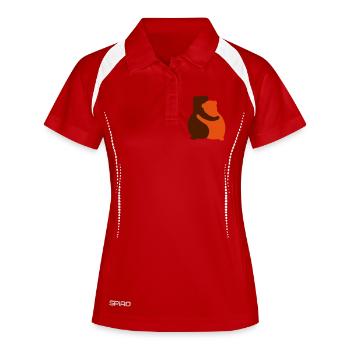 bear - Women's Polo breathable - white/navy - Front