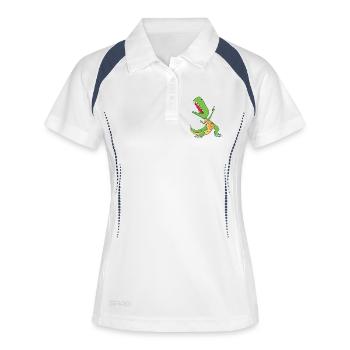 Tamponner le T-Rex | Dabbing Dinosaurs | Party Rex - Polo respirant Femme - blanc/marine - Devant