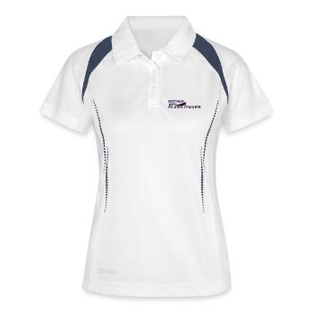 Pilates mother / Pilates teacher - Women's Polo breathable - white/navy - Front