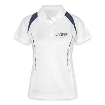 Coordonnées de Francfort - Polo respirant Femme - blanc/marine - Devant