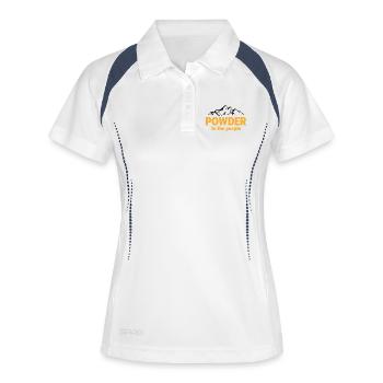 Powder To The People - Women's Polo breathable - white/navy - Front