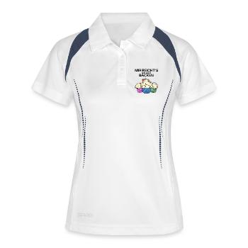 Mir reichts ich geh backen - Frauen Polo atmungsaktiv - Weiß/Navy - Vorne