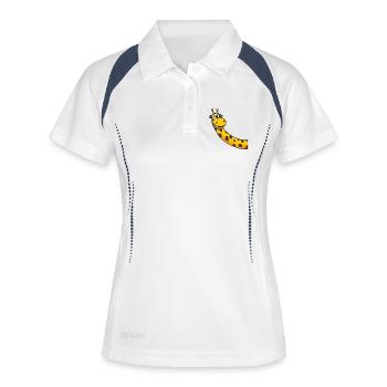 Girafe - Polo respirant Femme - blanc/marine - Devant