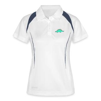 Dinosaures - Polo respirant Femme - blanc/marine - Devant