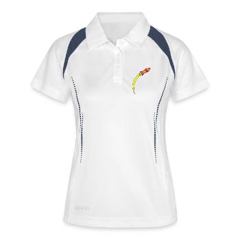 Missiles roquettes - Polo respirant Femme - blanc/marine - Devant