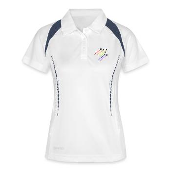 Arc-en-ciel Avion - Polo respirant Femme - blanc/marine - Devant