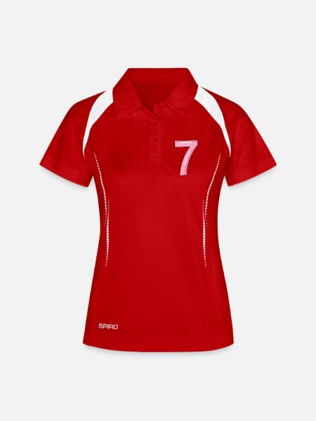 7 - Women's Polo breathable - white/navy
