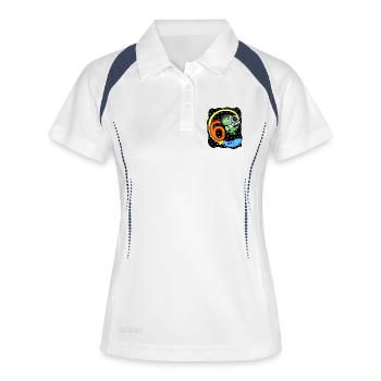 6ème anniversaire astronaute 6 ans garçon cadeau - Polo respirant Femme - blanc/marine - Devant