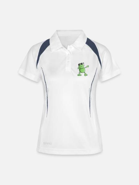 Cool frog with sunglasses Make the Dab Dance - Women's Polo breathable - white/navy