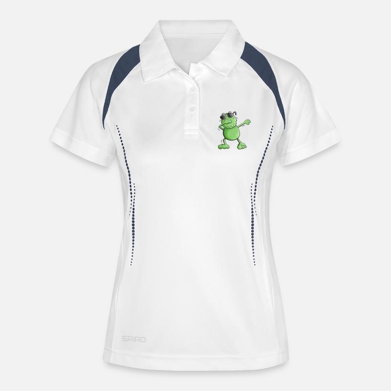 Cool frog with sunglasses Make the Dab Dance - Women's Polo breathable - white/navy